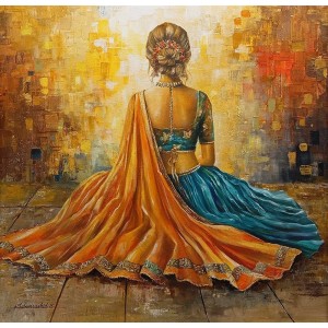 Sabeen Rashid, 24 x 24 Inches, Acrylic on Canvas, Figurative Painting, AC-SBRS-018